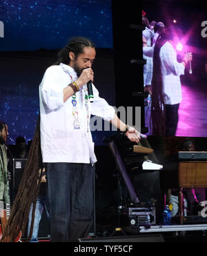 Damian Marley performs at the KAYA music fest at Bayfront park in Miami ...
