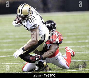 Atlanta Falcons safety William Moore (25) runs off the field after