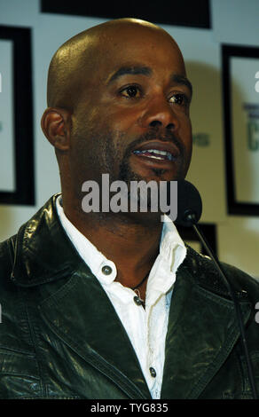 Darius Rucker, lead singer of Hootie and the Blowfish, arrives in the press room at the 42nd annual Country Music Association (CMA) awards in Nashville, Tennessee on November 12, 2008. (UPI Photo/Frederick Breedon IV) Stock Photo