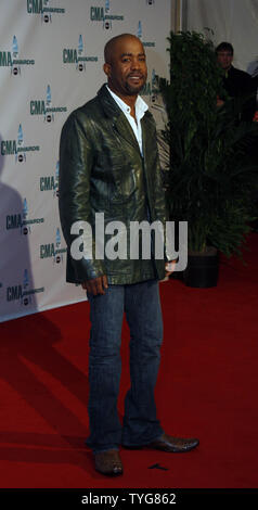 Darius Rucker, lead singer of Hootie and the Blowfish, arrives on the red carpet at the 42nd annual Country Music Association (CMA) awards in Nashville, Tennessee on November 12, 2008. (UPI Photo/Frederick Breedon IV) Stock Photo