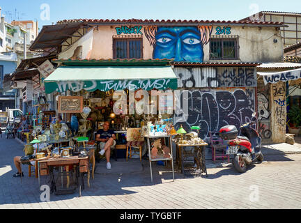 Athens Greece.The Flea Market at Monastiraki Stock Photo