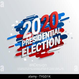 2020 USA presidential election banner, vector. Stock Vector