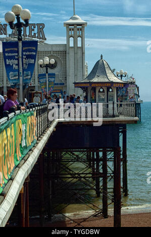 A view of the end-of-peir amusements on the Palace Pier in Brighton. Stock Photo