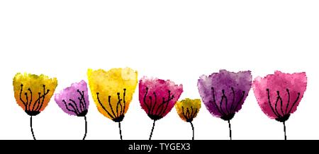 Abstract Paint Flower Background Vector Illustration Stock Vector