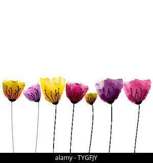 Abstract Paint Flower Background Vector Illustration Stock Vector