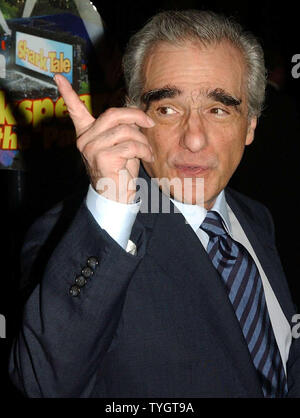 Director/actor Martin Scorsese arrives for the Sept. 27, 2004 New York premiere of Dreamworks animated film 'Shark Tale' in which he stars. (UPI Photo/Ezio Petersen) Stock Photo