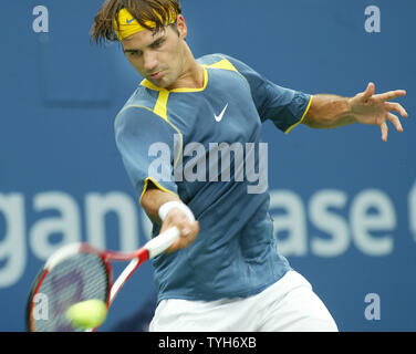 Roger Federer of Switzerland, last year's US Open champion