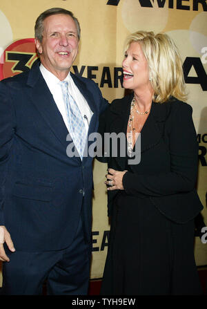 Charles Gibson and Joan Lunden arrive for the 'Good Morning America' 30th Anniversary Celebration at Lincoln Center in New York on October 25, 2005.   (UPI Photo/Laura Cavanaugh) Stock Photo