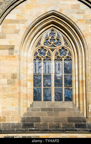 Detail of Cathedral of St. Vitus in Prague, Czech Republic. Stock Photo