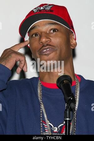 Rapper Cam'ron talks to the media at a press conference for his new ...