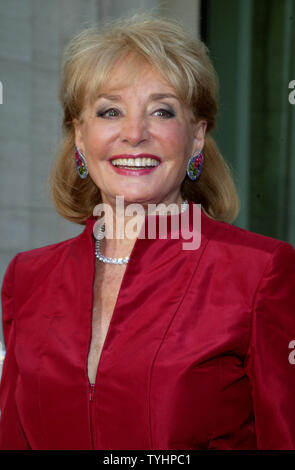 Barbara Walters arrives for the season opening of the Metropolitan Opera and the performance of 'Madama Butterfly'  at Lincoln Center in New York on September 25, 2006.  (UPI Photo/Laura Cavanaugh) Stock Photo