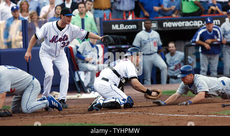 Paul Lo Duca reacts to striking out in the 4th inning at Shea Stadium in  New York City on October 4, 2006. The New York Mets host the Los Angeles  Dodgers in