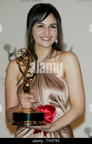 poses at the 34th Annual International Emmy Awards gala on November 20, 2006 in New York City.  The awards, presented by the International Academy of Television Arts and Science,  are given to television programming produced outside of the United States. (UPI Photo/Monika Graff) Stock Photo