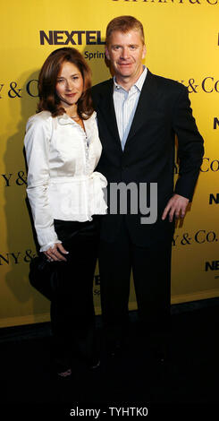 Jeff Burton and wife Kim Burton arrive on the red carpet at