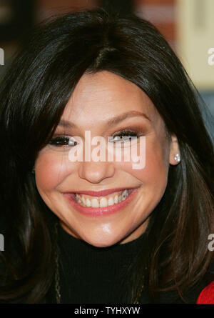 Television personality Rachael Ray smiles at Madame Tussaud's Wax Museum where a wax figure of her was unveiled on February 20, 2007 in New York City. Ray's statue, which is displayed in a kitchen setting, joins the collection of numerous celebrity wax figures on display at this famous Time Square tourist attraction. (UPI Photo/Monika Graff) Stock Photo