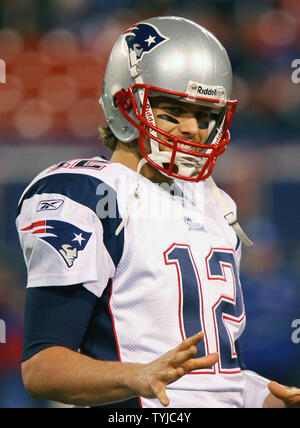 29 December 2007: New England Patriots Tom Brady #12 leaves the