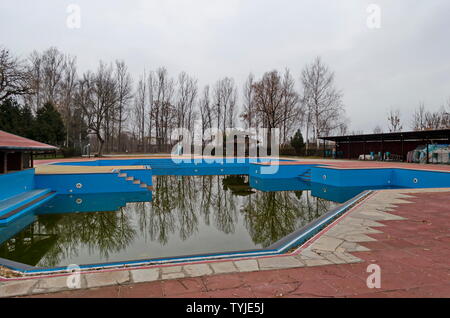 View of a swimming pool, part of a sports complex in the village of Kubratovo, Sofia Stock Photo