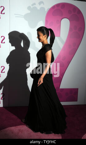 Actress Aishwarya Rai Bachchan from India attends the  New York premiere of her new   film 'The Pink Panther 2' at the Ziegfeld Theatre on February 3, 2009.    (UPI Photo/Ezio Petersen) Stock Photo