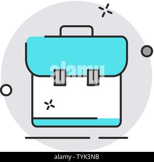 School backpack icon. Modern flat design style. Vector simple illustration icon for web site page, marketing, mobile app, design element on white back Stock Vector