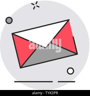 Mail icon. Modern flat design style. Vector simple illustration icon for web site page, marketing, mobile app, design element on white background Stock Vector
