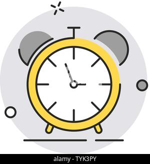 Alarm clock icon. Modern flat design style. Vector simple illustration icon for web site page, marketing, mobile app, design element on white backgrou Stock Vector