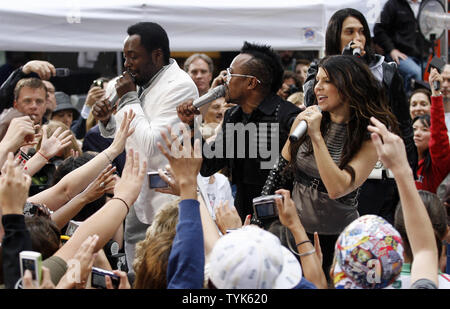 Fergie and the Black Eyed Peas perform on the NBC Today Show at Rockefeller Center in New York City on June 12, 2009.  (UPI Photo/John Angelillo)   . Stock Photo