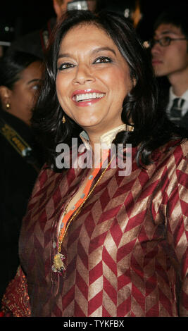 Mira Nair arrives for the 'New York, I Love You' premiere at the Ziegfeld Theater in New York on October 14, 2009.       UPI /Laura Cavanaugh Stock Photo