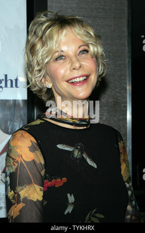 Meg Ryan arrives for the premiere of 'Serious Moonlight' at the Cinema 2 Theater in New York on December 3, 2009.       UPI /Laura Cavanaugh Stock Photo