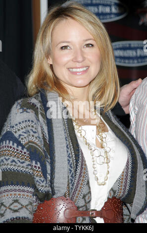 Jewel arrives at a press conference to announce a new charitable partnership between Garth Brooks' Teammates for Kids Foundation and the Professional Bull Riders Association at Madison Square Garden in New York on January 8, 2010.       UPI /Laura Cavanaugh Stock Photo