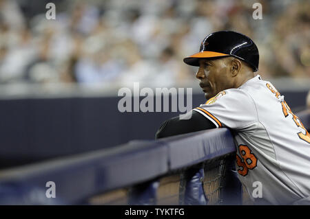 This is a 2023 photo of first base coach Anthony Sanders of the Orioles  baseball team. This image reflects the Orioles active roster as of  Thursday, Feb. 23, 2023, in Sarasota, Fla.