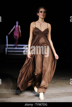 A model walks the runway at the Villionaire by Richie Rich fashion show at the Fall 2011 Collections at Mercedes-Benz Fashion Week at Lincoln Center In New York City on February 10, 2011.        UPI/John Angelillo Stock Photo