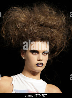 A model walks the runway at the Villionaire by Richie Rich fashion show at the Fall 2011 Collections at Mercedes-Benz Fashion Week at Lincoln Center In New York City on February 10, 2011.        UPI/John Angelillo Stock Photo