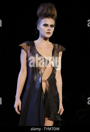 A model walks the runway at the Villionaire by Richie Rich fashion show at the Fall 2011 Collections at Mercedes-Benz Fashion Week at Lincoln Center In New York City on February 10, 2011.        UPI/John Angelillo Stock Photo