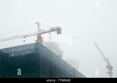 Cities in the haze Stock Photo