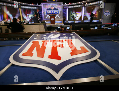 NFL Draft Waving Flag.the National Football League Draft. Stock