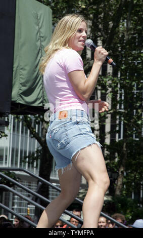 The cast of 'Wicked' Katie Rose Clarke attends 106.7 Lite FM's 'Broadway in Bryant Park' in Bryant Park in New York on August 4, 2011.       UPI /Laura Cavanaugh Stock Photo