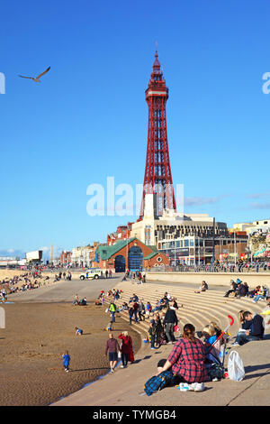 the famous iconic tower in blackpool, lancashire, england Stock Photo