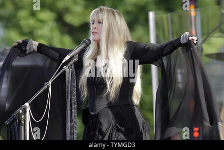 Stevie Nicks performs on the ABC Good Morning America Show at the Rumsey Playfield/SummerStage in Central Park in New York City on August 26, 2011.       UPI/John Angelillo Stock Photo