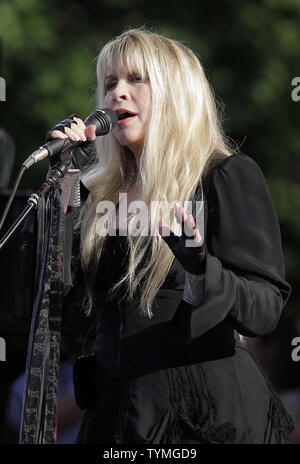 Stevie Nicks performs on the ABC Good Morning America Show at the Rumsey Playfield/SummerStage in Central Park in New York City on August 26, 2011.       UPI/John Angelillo Stock Photo