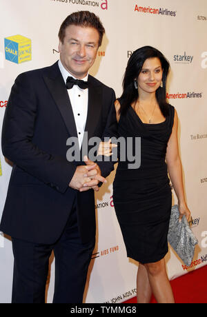 Alec Baldwin and Hilaria Thomas arrive at ' An Enduring Vision'  Elton John Aids Foundation Benefit at Cipriani in New York City on October 26, 2011.       UPI/John Angelillo Stock Photo