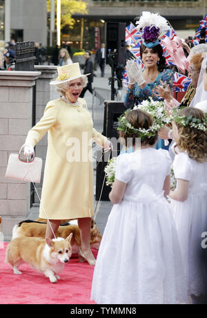 Meredith Vieira dresses as Queen Elizabeth at NBC's 'Today' Show Halloween Celebration at Rockefeller Center in New York City on October 31, 2011.       UPI/John Angelillo Stock Photo