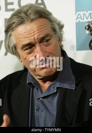 Robert DeNiro attends the '100 Years of Universal,' part of the Tribeca Talks: Director's Series which he will participate in during the Tribeca Film Festival held at the Borough of Manhattan Community College on April 19, 2012 in New York City.     UPI /Monika Graff. Stock Photo