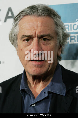 Robert DeNiro attends the '100 Years of Universal,' part of the Tribeca Talks: Director's Series which he will participate in during the Tribeca Film Festival held at the Borough of Manhattan Community College on April 19, 2012 in New York City.     UPI /Monika Graff. Stock Photo