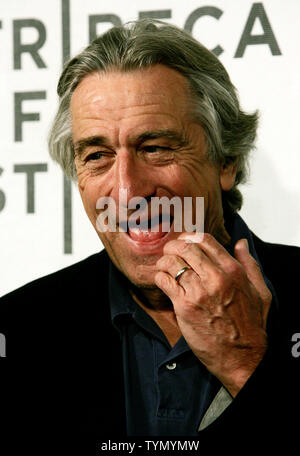 Robert DeNiro attends the '100 Years of Universal,' part of the Tribeca Talks: Director's Series which he will participate in during the Tribeca Film Festival held at the Borough of Manhattan Community College on April 19, 2012 in New York City.     UPI /Monika Graff. Stock Photo