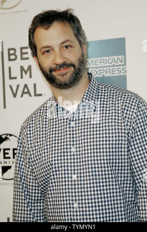 Judd Apatow attends the '100 Years of Universal,' part of the Tribeca Talks: Director's Series which he will participate in during the Tribeca Film Festival held at the Borough of Manhattan Community College on April 19, 2012 in New York City.     UPI /Monika Graff. Stock Photo