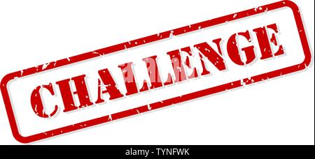 Challenge red rubber stamp vector isolated Stock Vector