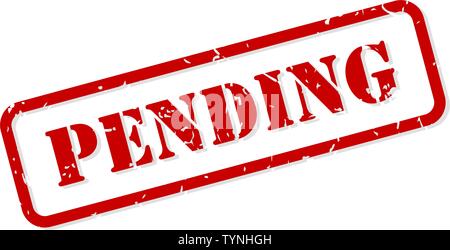 Pending red rubber stamp vector isolated Stock Vector