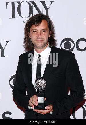 Set designer Rob Howell, winner of Best Scenic Design of a Musical for 'Matilda the Musical' arrives in the press room at the 67th Annual Tony Awards held at Radio City Music Hall on June 9, 2013 in New York City.     UPI/Monika Graff Stock Photo