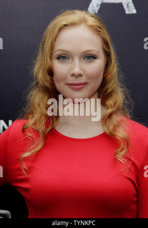 Molly Quinn arrives on the red carpet at the Man Of Steel world premiere at Lincoln Center's Alice Tully Hall in New York City on June 10, 2013.    UPI/John Angelillo Stock Photo