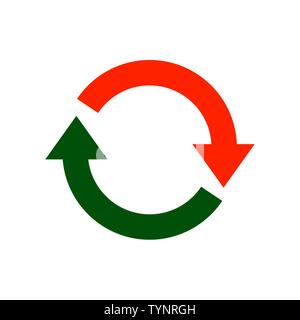 refresh icon, vector illustration Colourful arrow Stock Vector